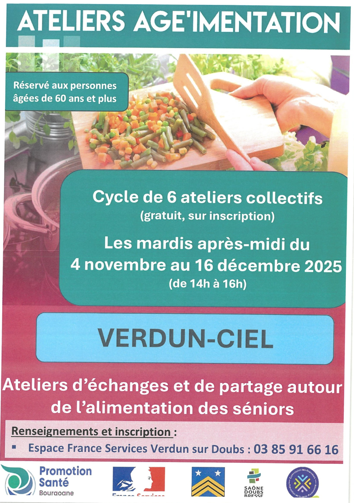 Ateliers age'imentation - sur inscirption