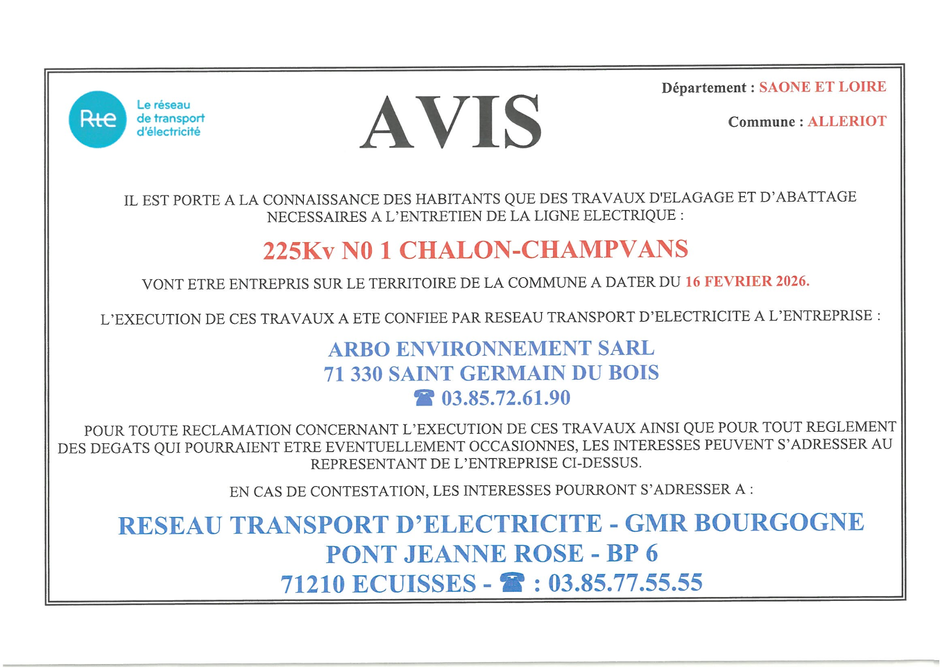 Elagage lignes électriques