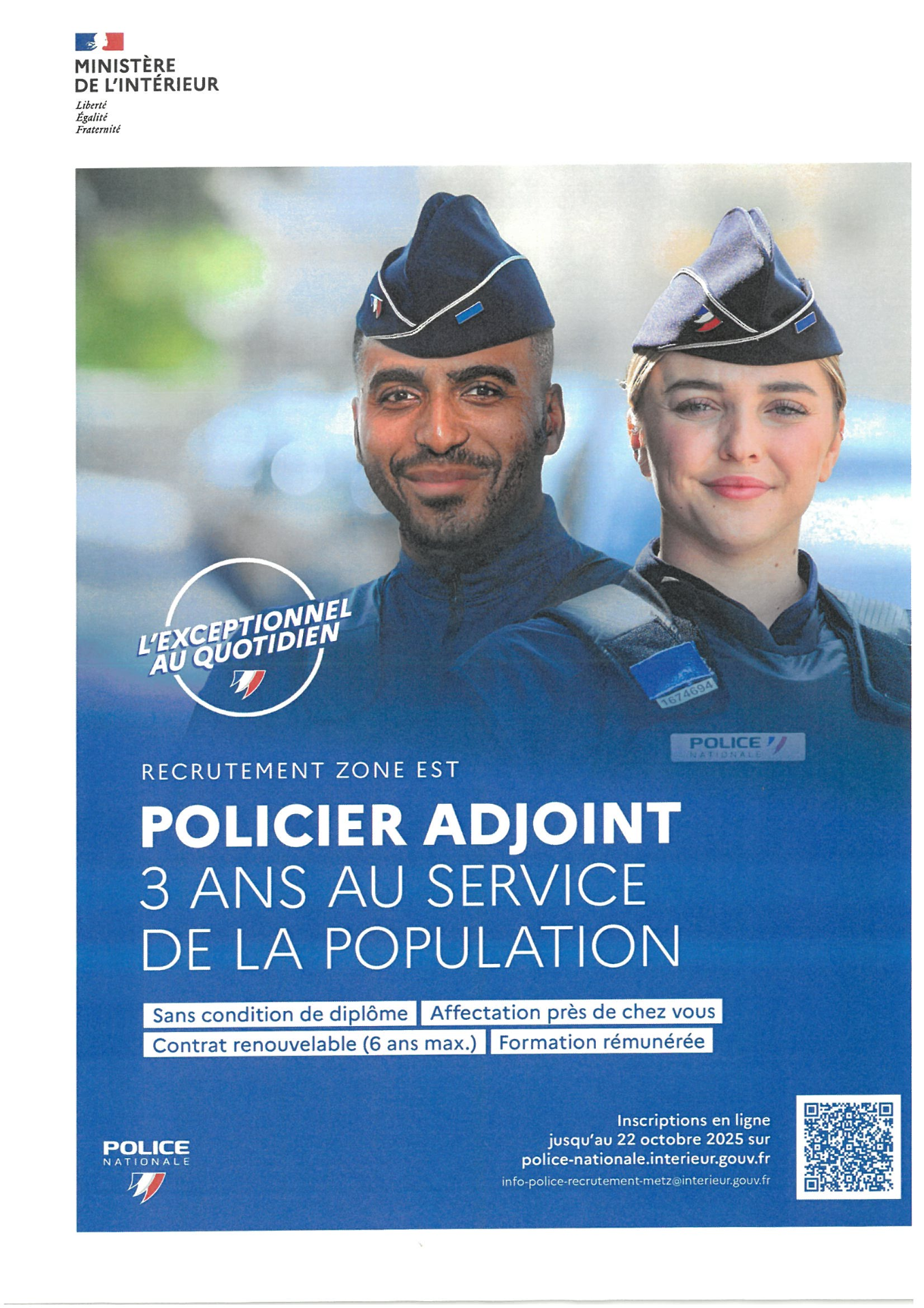 La Police recrute