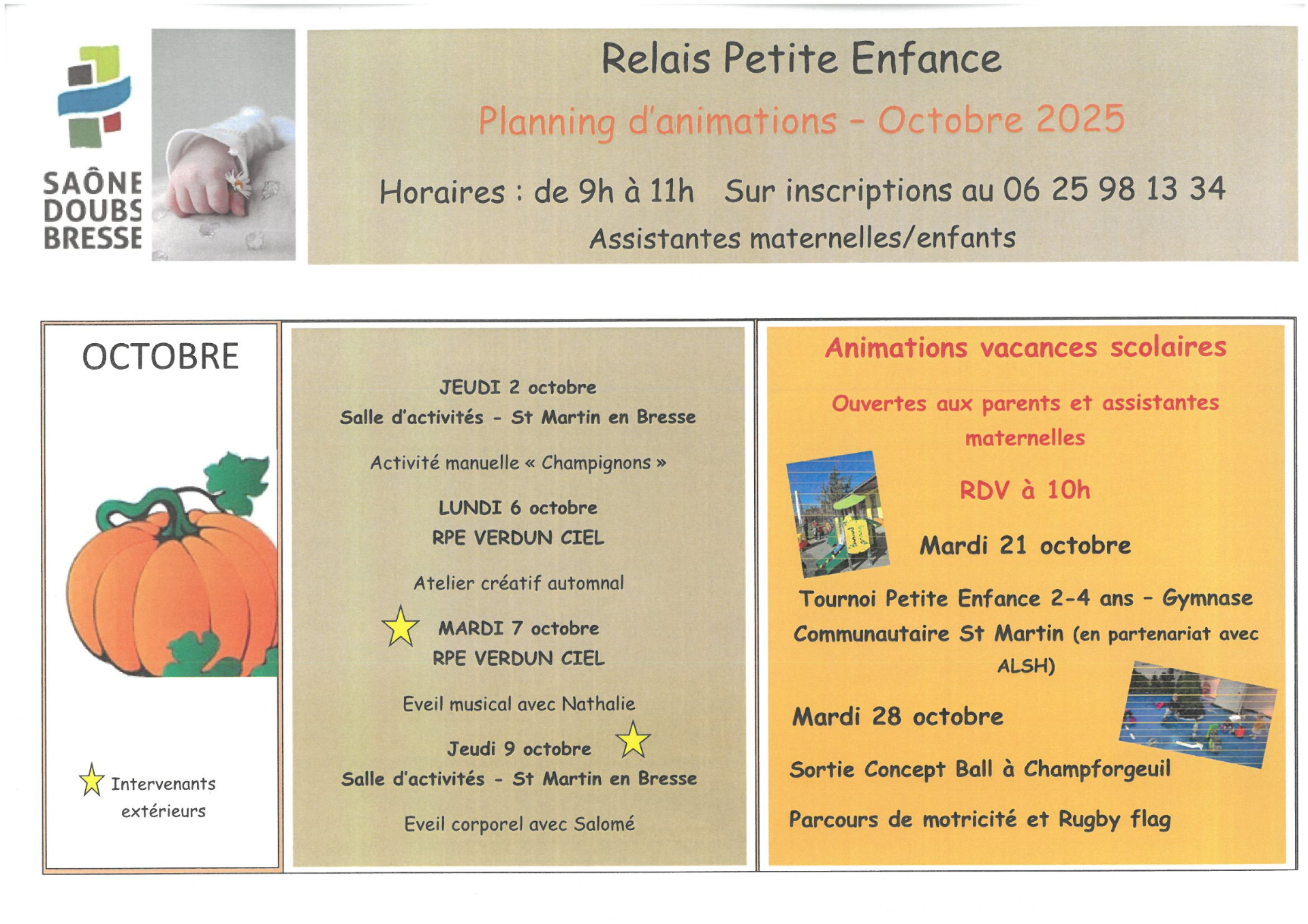 Programme octobre 2025