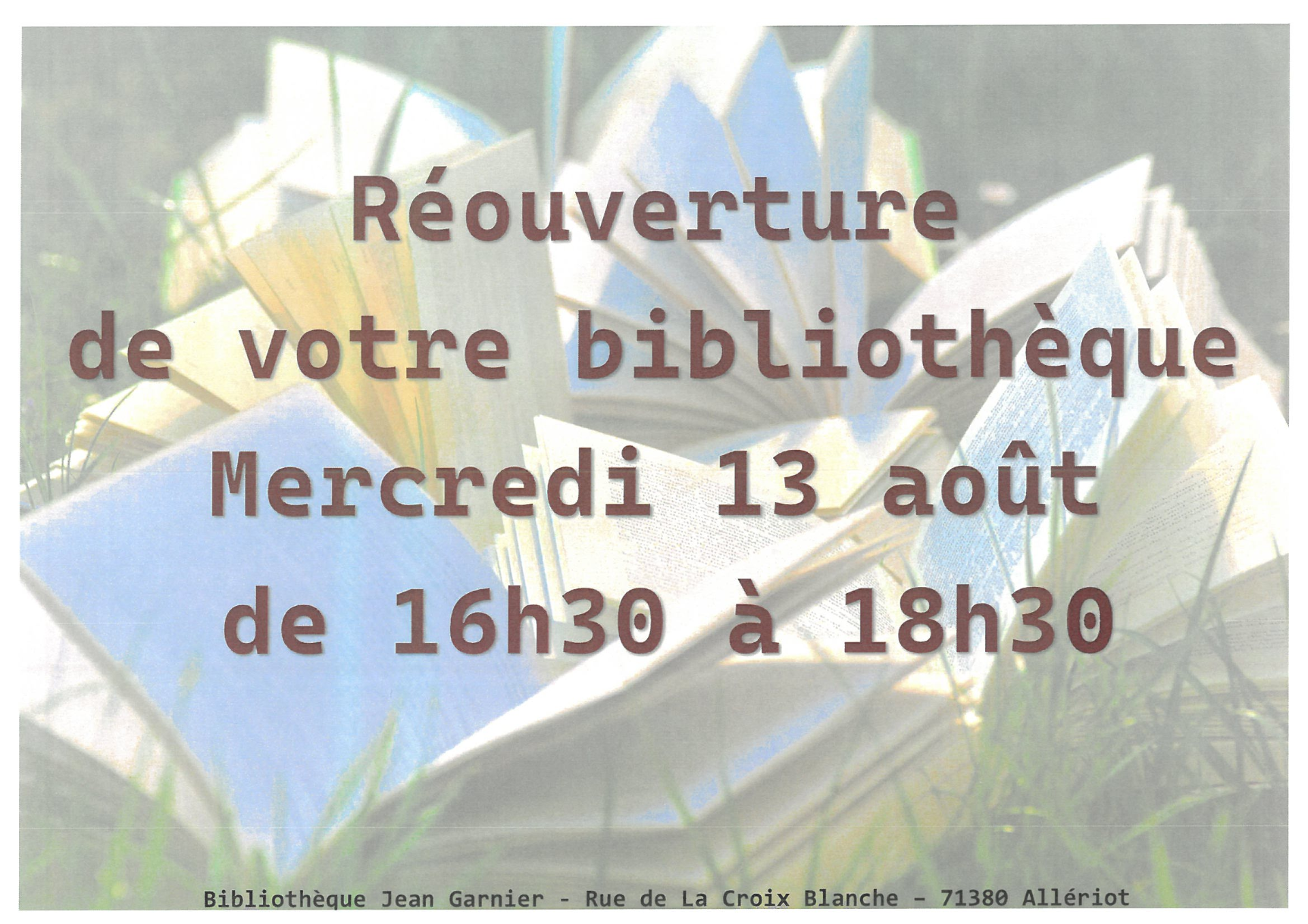 Réouverture de la Bibliothèque !